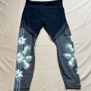 RBX Active Women’s Floral Leggings High-Waisted with Pockets – Size XL